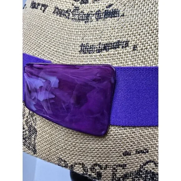 Vintage 1980s Bright Purple Funky Stretchy Belt - Picture 5 of 8